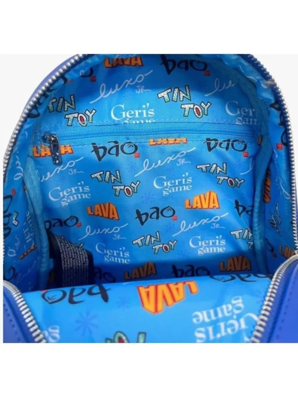 Loungefly Tin Toy Train Geri Lava Baby Bao Pixar Shorts Mini Backpack  NWT
